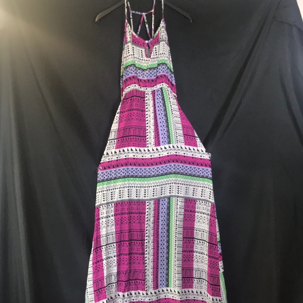 Blue rain maxi dress